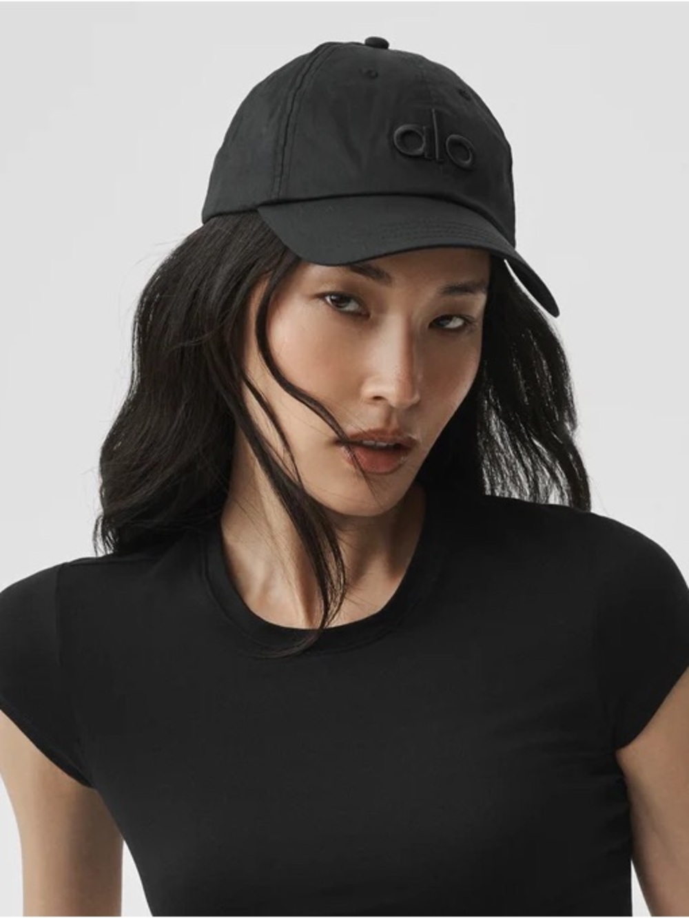 Black Alo Yoga Embroidered Baseball Hat - Picture 6 of 6